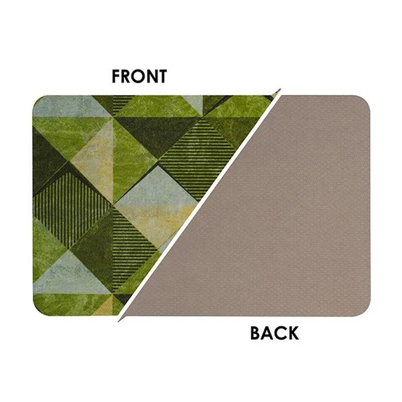 PatternShift Polyester Kitchen Floor Mats (Green) - Set of Two media 9
