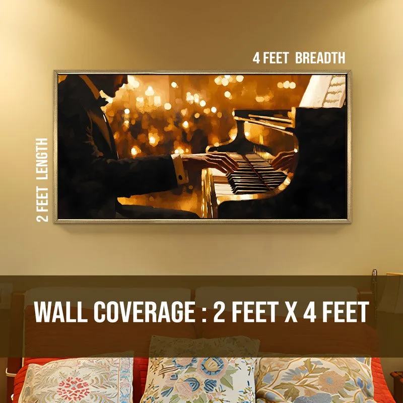 Harmonique Canvas Wall Painting With Frame media 8
