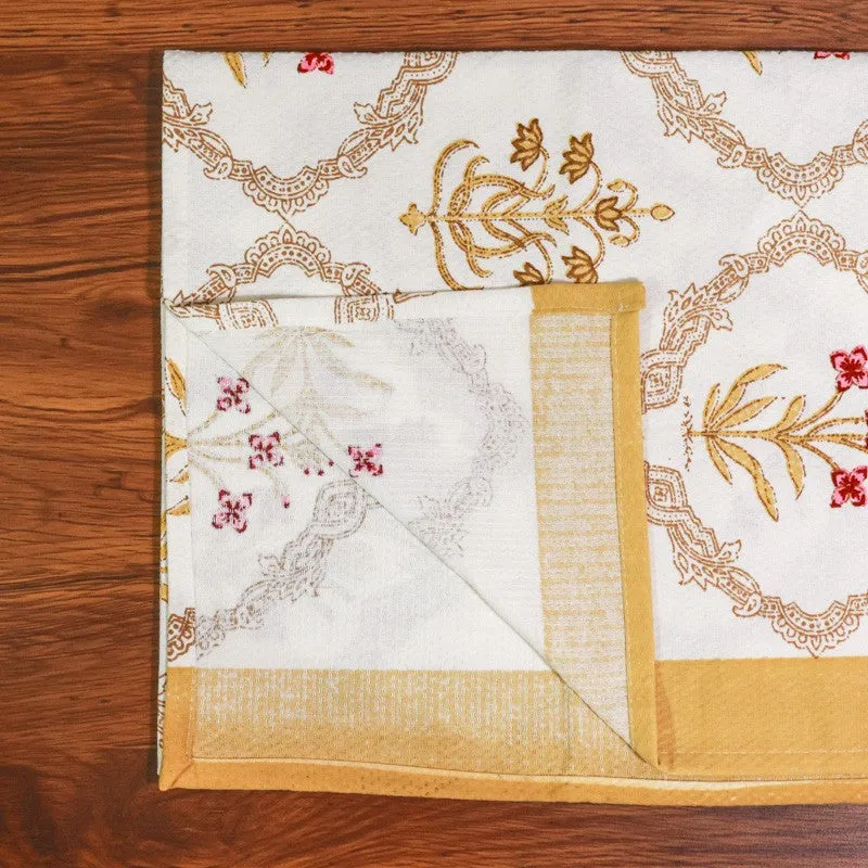 Costal Leaf Cotton Hand Towel - Sky Yellow media 6