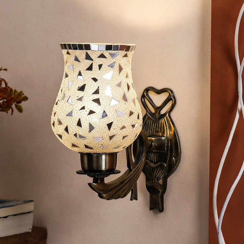 Asta Ziada Mosaic Glass & Metal Wall Lamp
