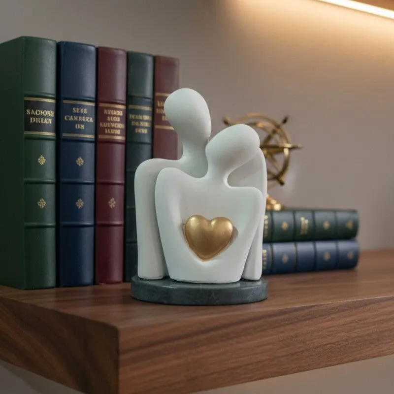 Abstract Couple Resin Showpiece - White media 4