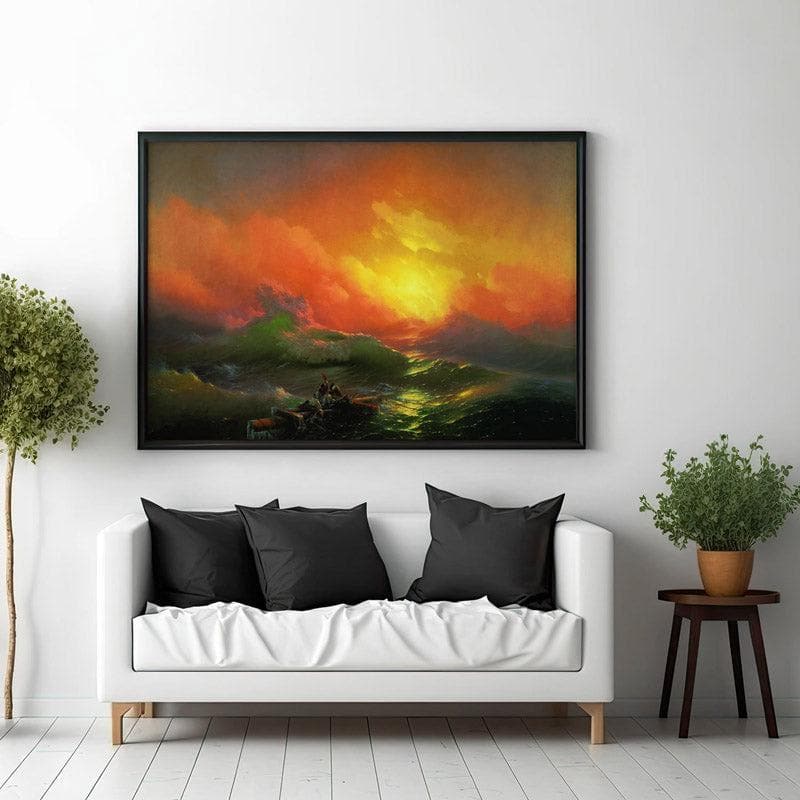 The Ninth Wave By Ivan Aivazovsky - Black Frame media 3