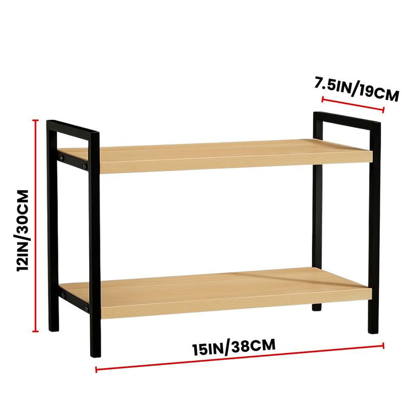 Tierora 2-tier Kitchen Storage Rack - Black media 6