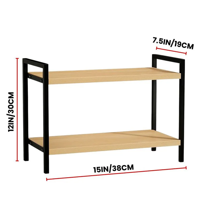 Tierora 2-tier Kitchen Storage Rack - Black media 6