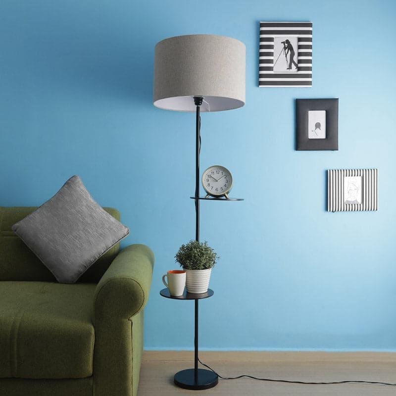 Dashe Black Floor Lamp With Shelf media 3