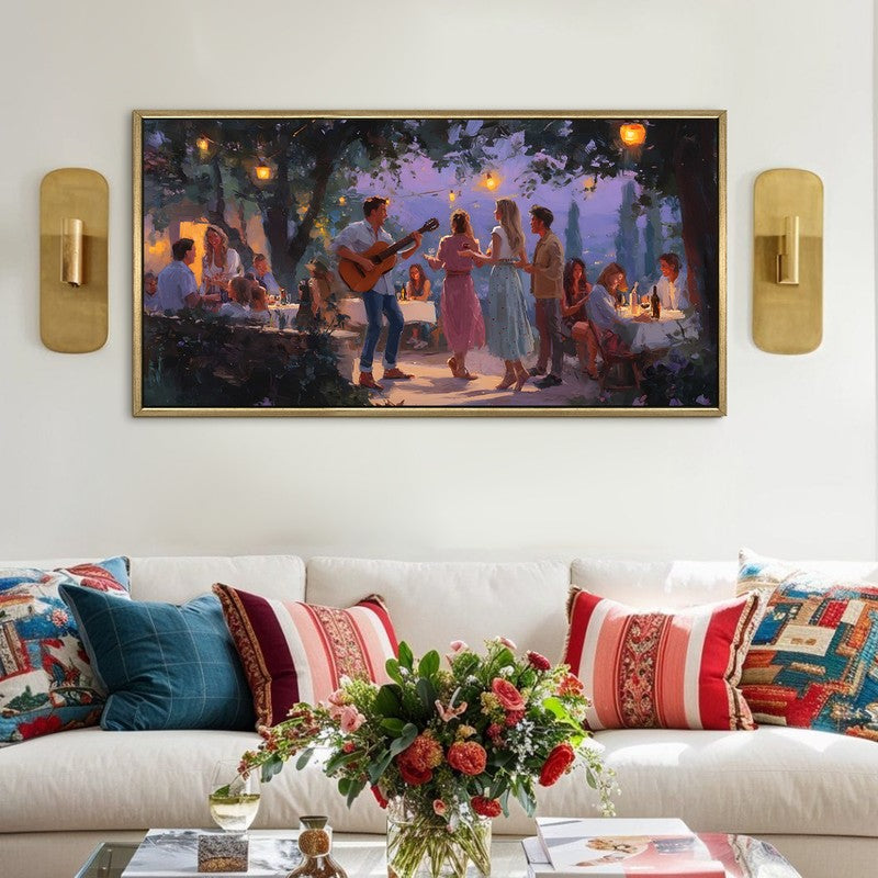 Evensong Canvas Wall Painting With Frame
