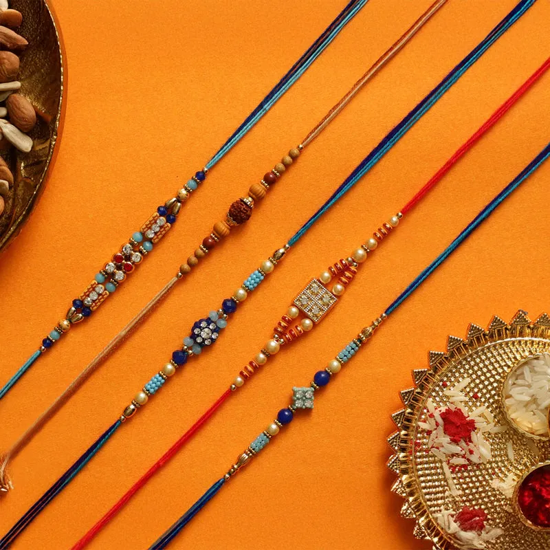 Rakshya I Rakhi with Roli Chawal - Six Piece Set media 3