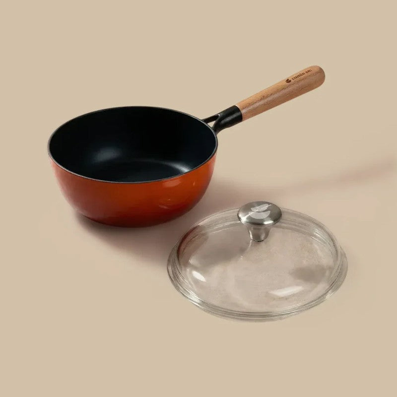 Cumin Co Enamel Cast Iron Sauce Pan (1500 mL) - Rust media 5
