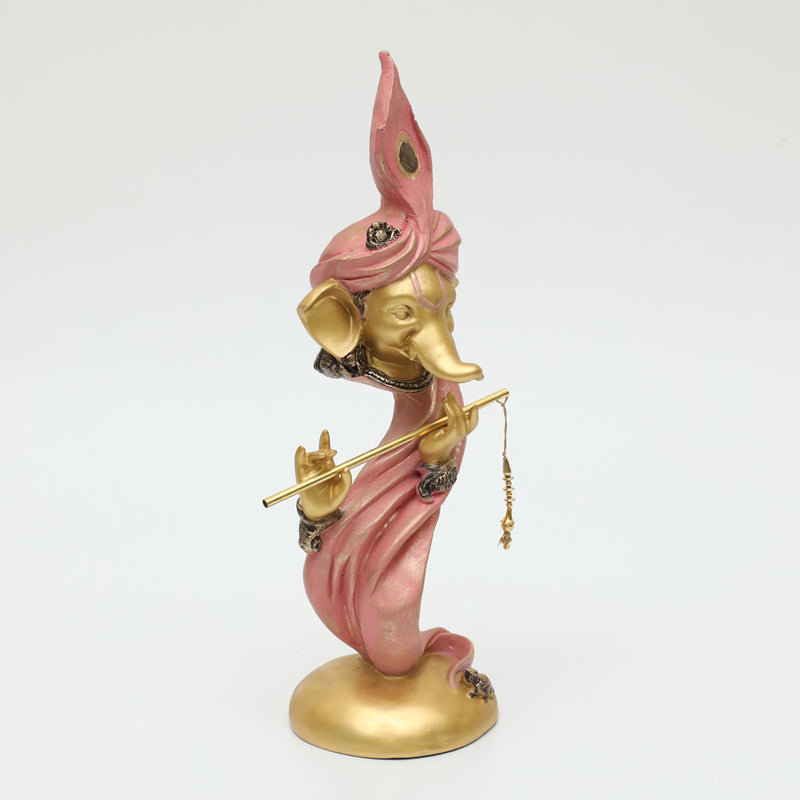 Rishi Ganesha Showpiece - Gold media 4