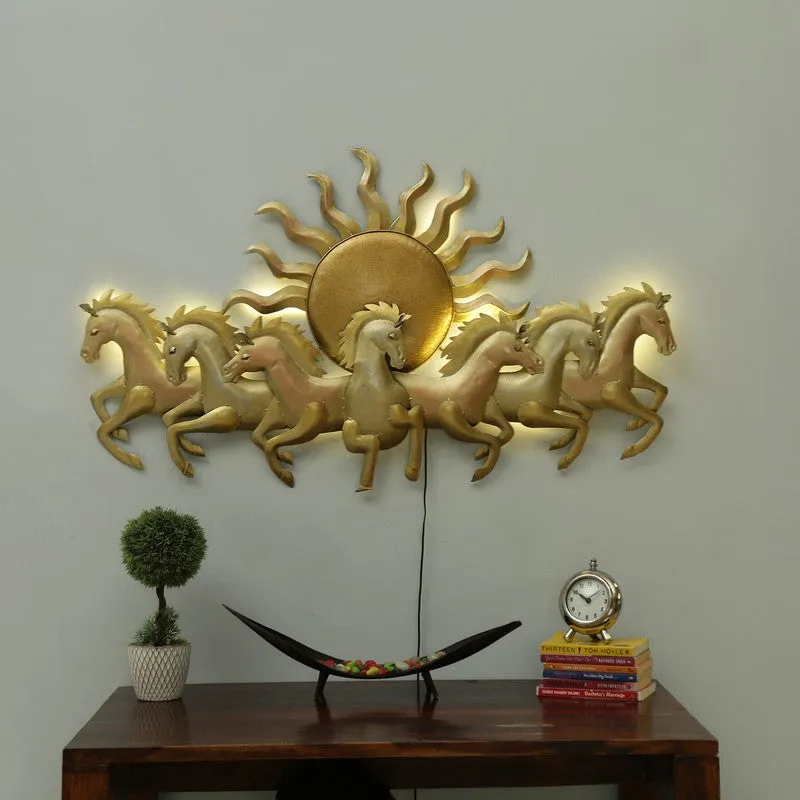 Seven Horses Sun Iron Wall Accents media 3