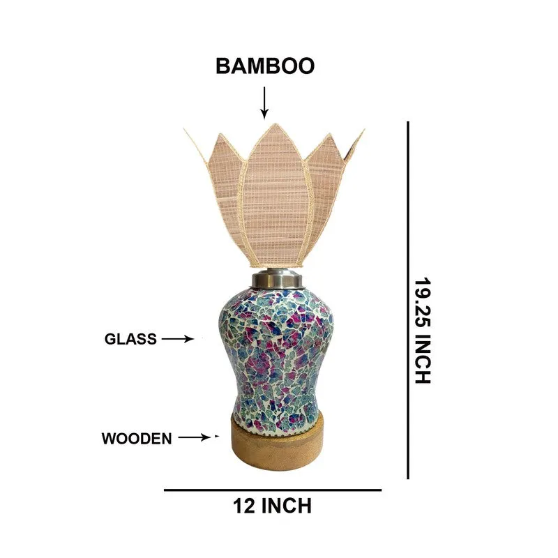 Floranisse Rattan Wooden Table Lamp - Multicolor media 7