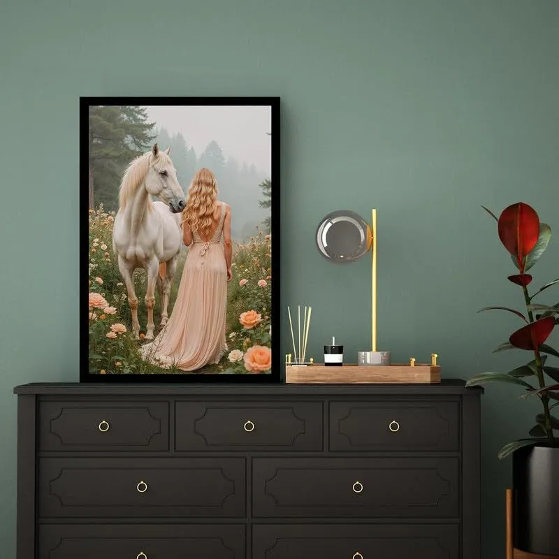 Ethereal Bond Canvas Wall Painting With Black Frame media 3
