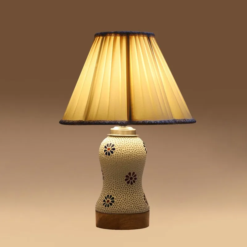 Espera Pleated Wooden Table Lamp - Multicolor media 7