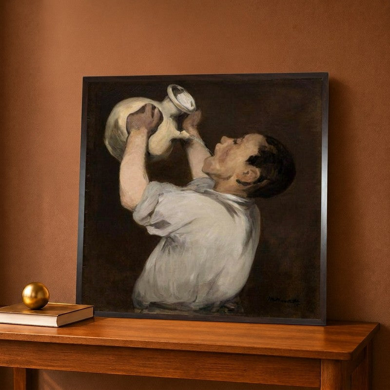 Boy with Pitcher C.1862-72 Canvas Wall Painting - 16 x 16 inches