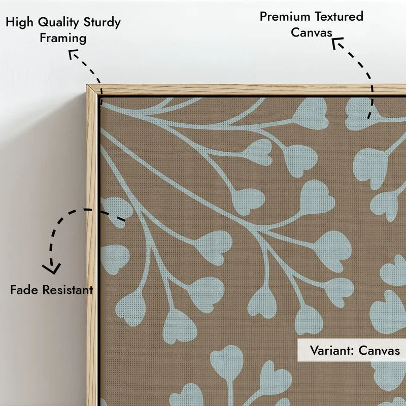Tundra Bloom Canvas Wall Painting With Brown Frame media 8