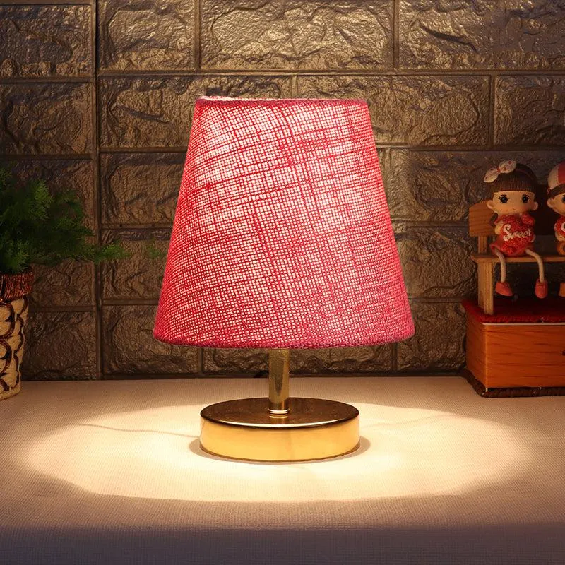 Alba Jute Table Lamp - Pink,Gold media 1