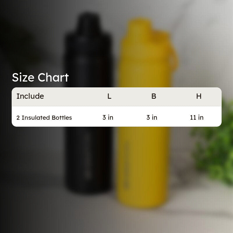 Sip Slay Hot & Cold Thermos Water Bottle (Black & Yellow, 750 mL Each) - Set Of Two media 6