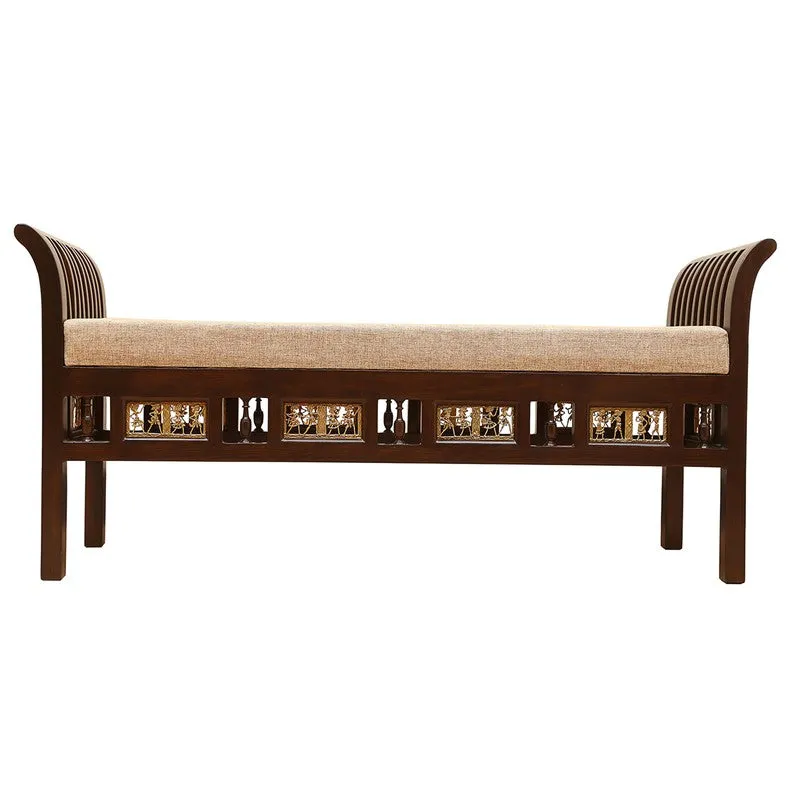 Myla III Teak Wood Ottoman media 6