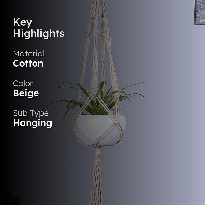 Aylin Macrame Plant Hanger - Set Of Three media 2