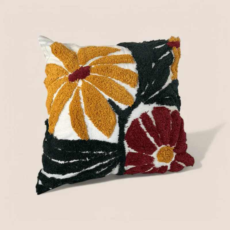 Petal Sunshine Tufted Cushion Cover Set - Set Of Two media 4