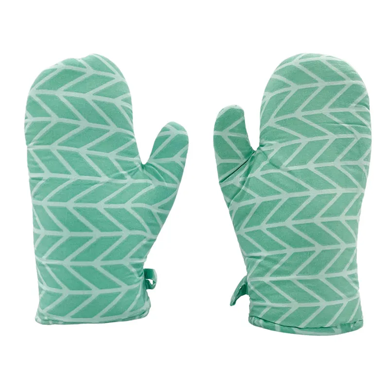 Swayam Chevron Grip Kitchen Gloves (Green) - Set Of Two media 3