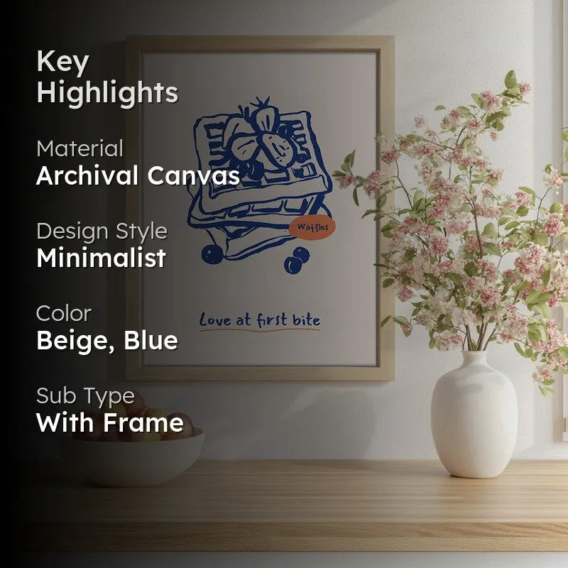 Blue Palette Archival Canvas Wall Art - Brown media 2