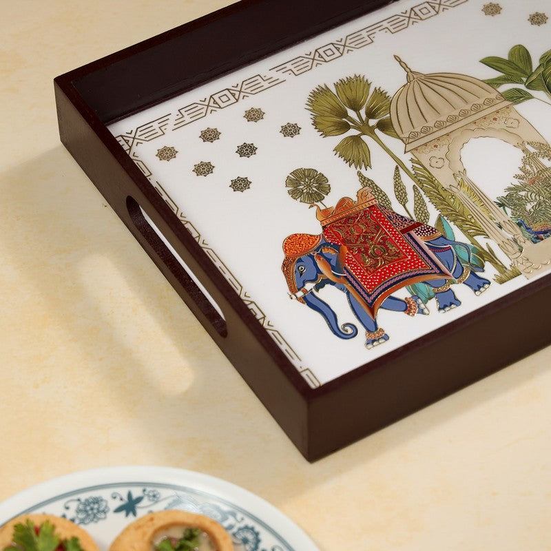 Rajvaha Wooden Serving Tray media 3