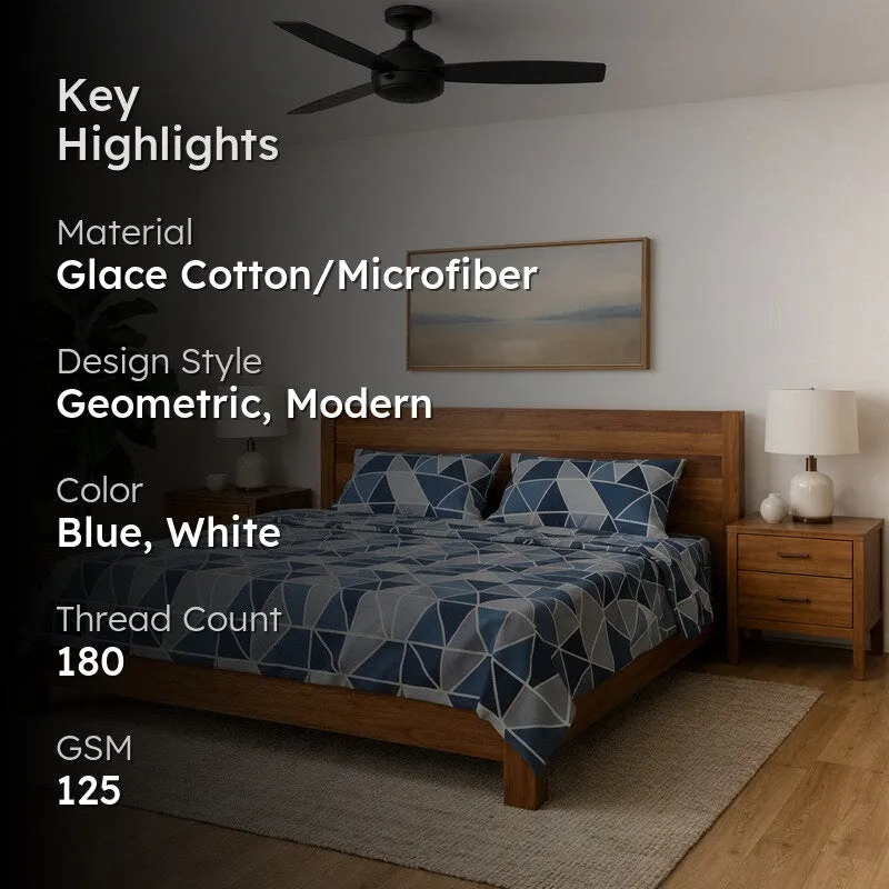 Cool Blues Microfiber Bedsheet - 125 GSM media 2