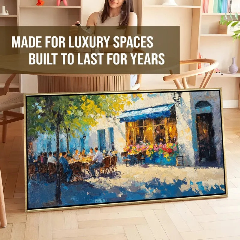 Dappled Bistro Canvas Wall Painting With Frame media 7