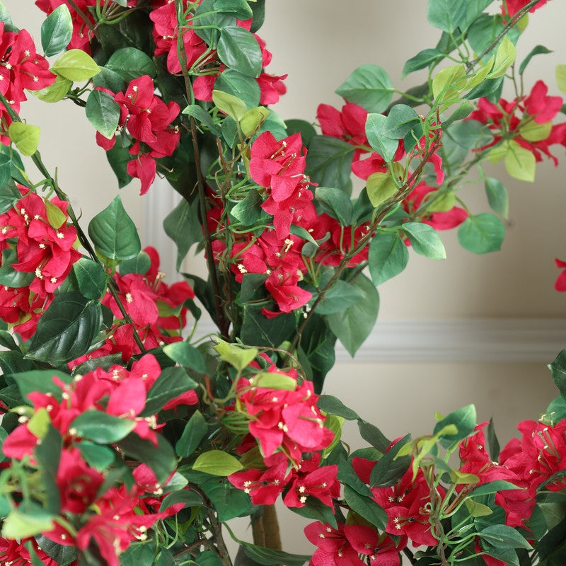 BlossomBerry Artificial Flower Plant With Black Fiber Pot - 6.3 Feet media 7