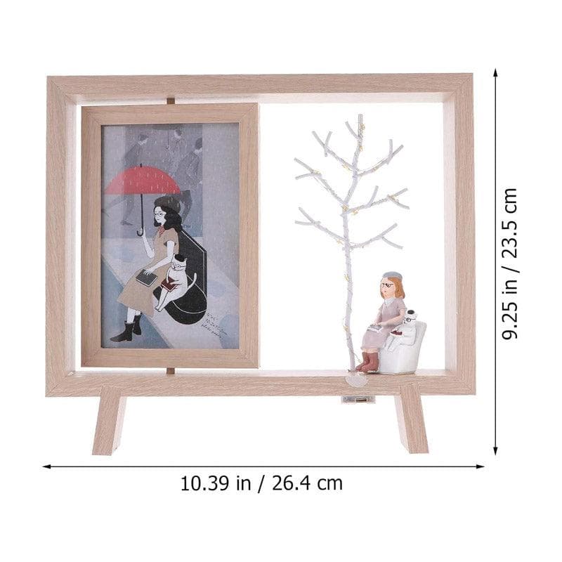 Girl Await Photo Frame With LED Light media 7