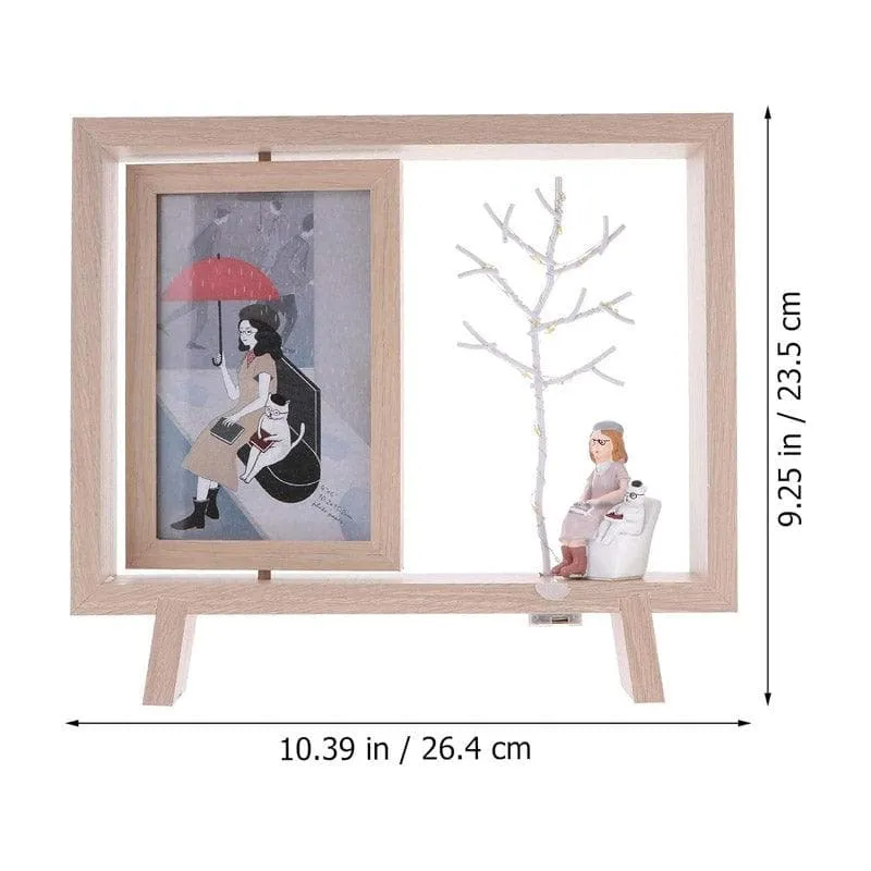 Girl Await Photo Frame With LED Light media 7