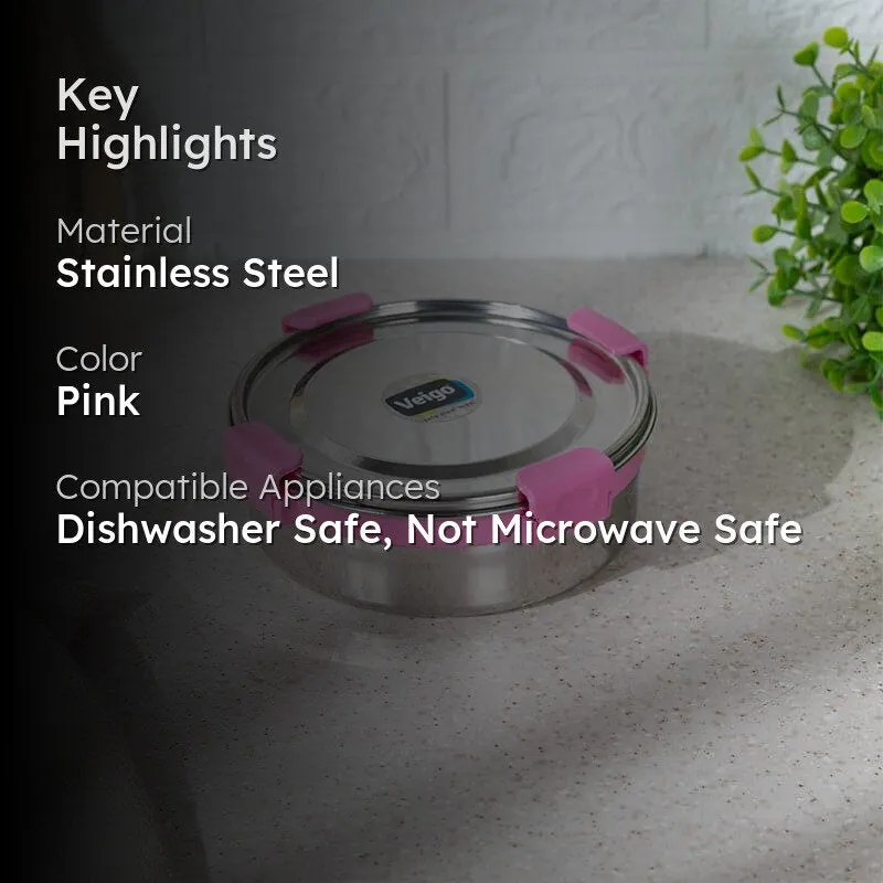 Clip Lock Lunch Box (600 mL) - Pink media 2