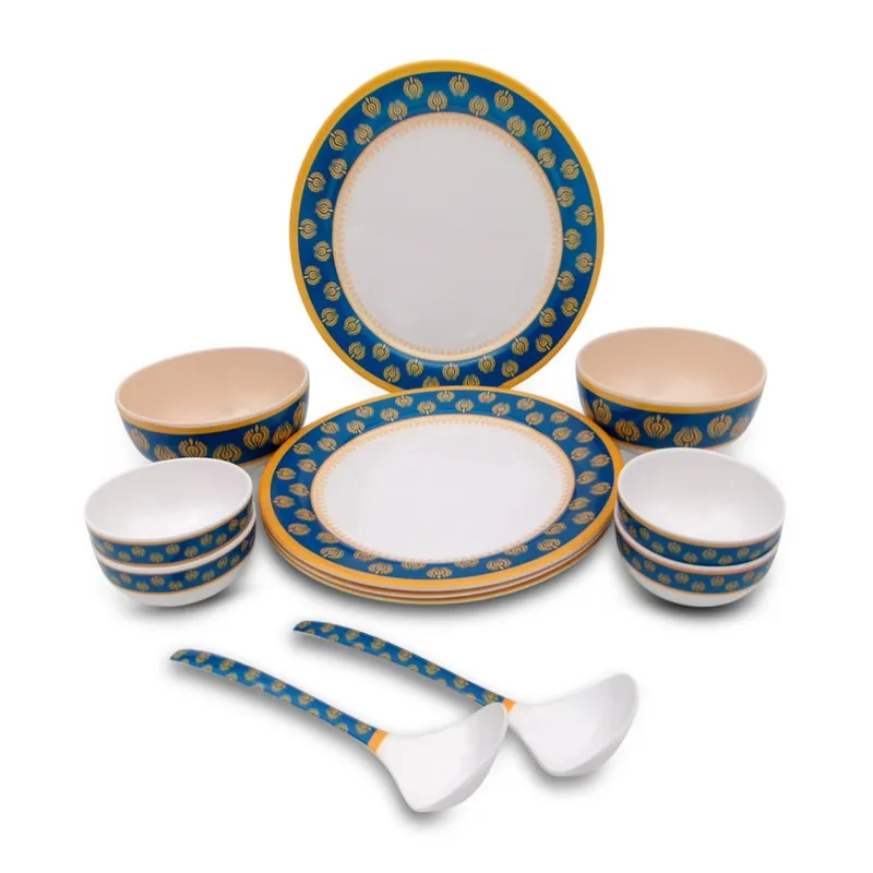 Royal Bloom Melamine Dinner Set - Twelve Piece Set media 3
