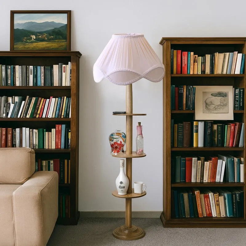 FloraPrism Wooden Floor Lamp - White media 4