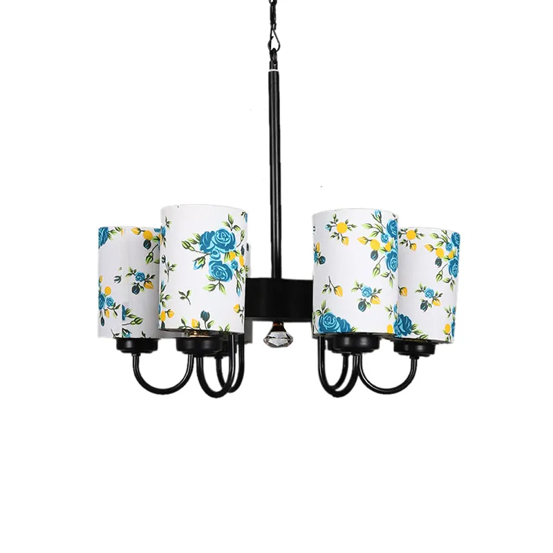Blue Fleur Cylindrical Viya Ceiling Lamp media 3