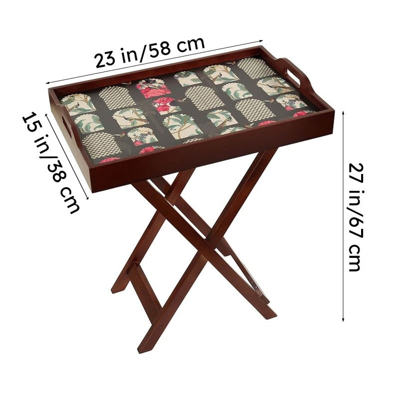 India Circus Windows Multicolor Rectangle Teakwood Side & Bedside Table media 7