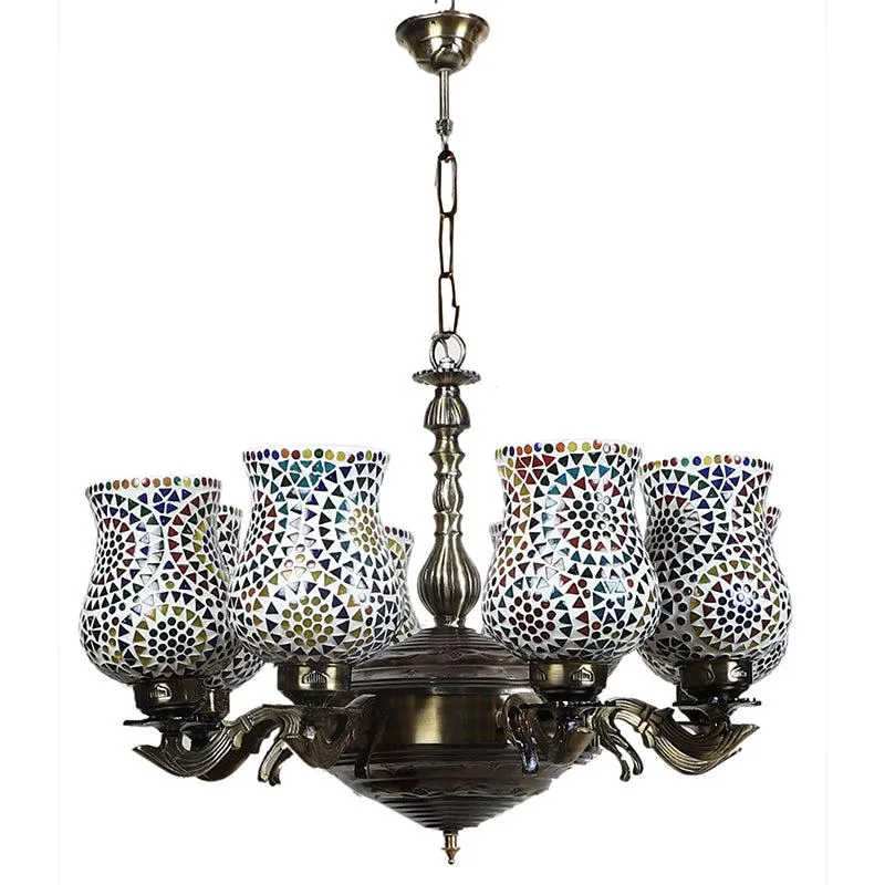 Zava Vilona Mosaic Golden Antique Ceiling Lamp media 3