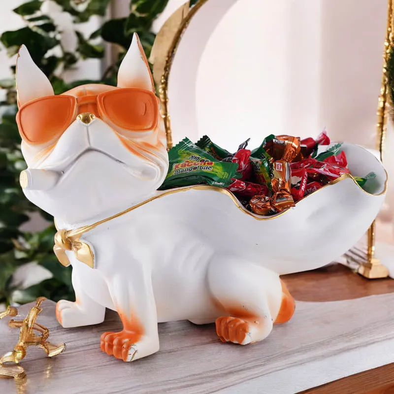 Sir Barks-a-lot Painted Polyresin Show Piece - White media 1