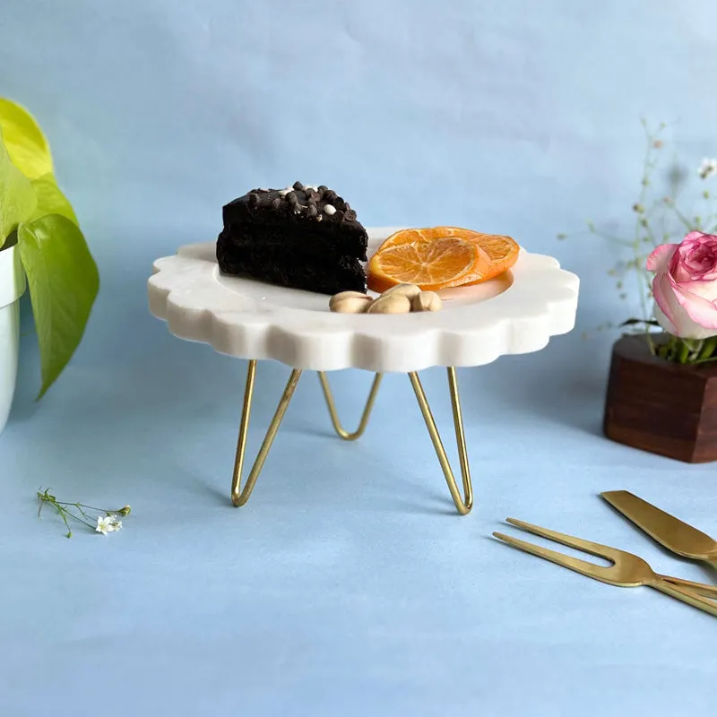Norris Floresia Handcrafted Marble Cake Stand media 3