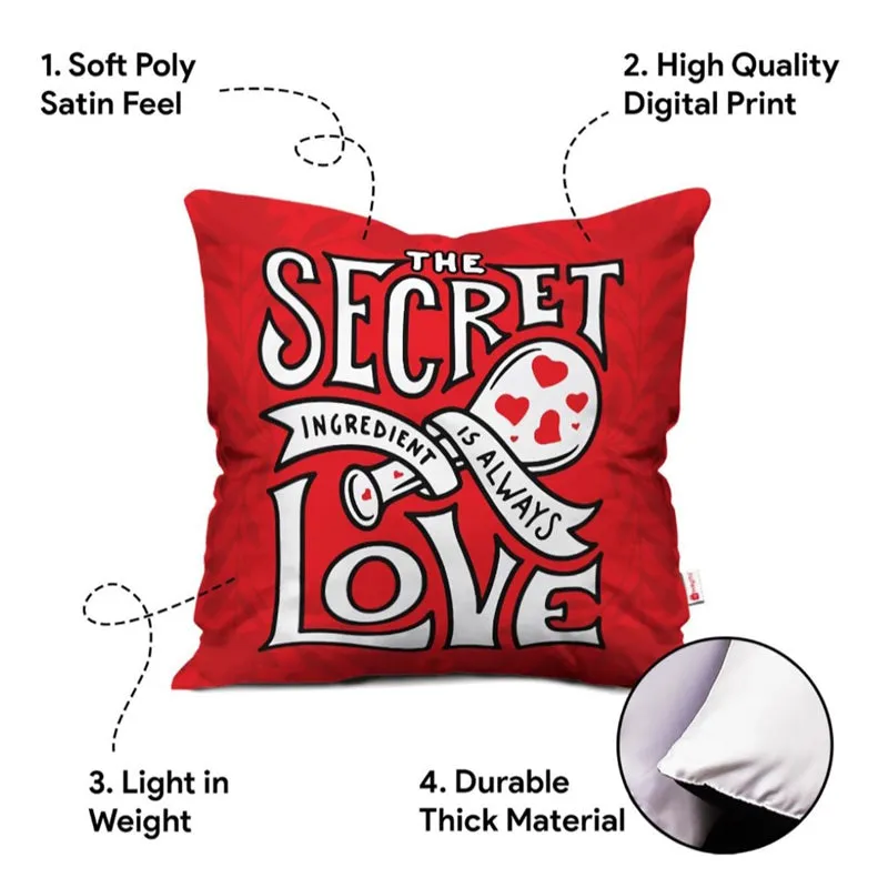 The Secret Ingredient Red Cushion Cover & Mug (300 ML) - Two Piece Set media 5