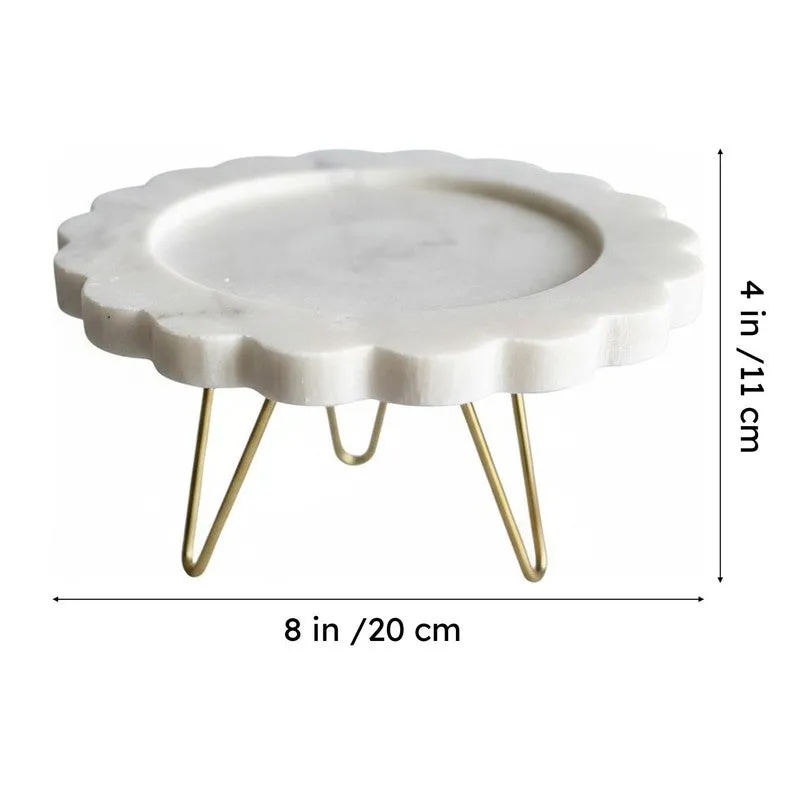 Norris Floresia Handcrafted Marble Cake Stand media 6