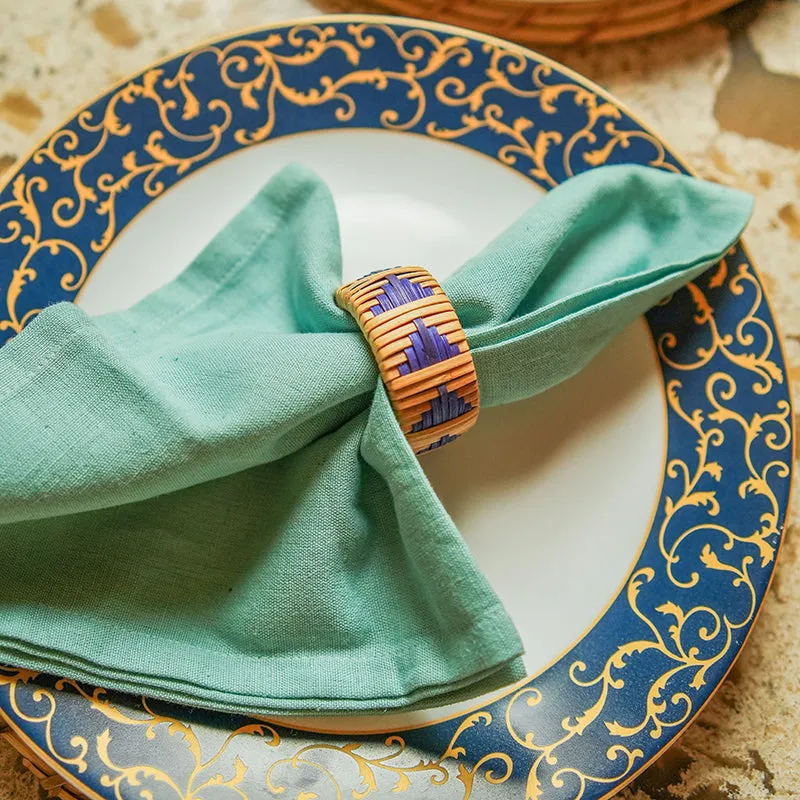 Willow Loop Rattan Napkin Ring - Set Of Six media 4