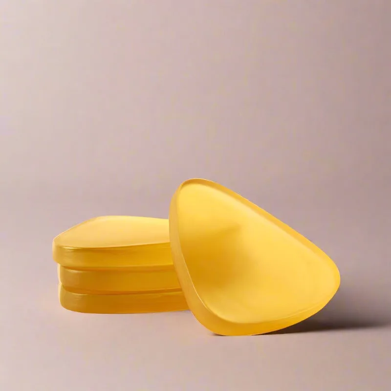 Glossy Trivo Glass Coaster (Yellow) - Set Of Four media 1
