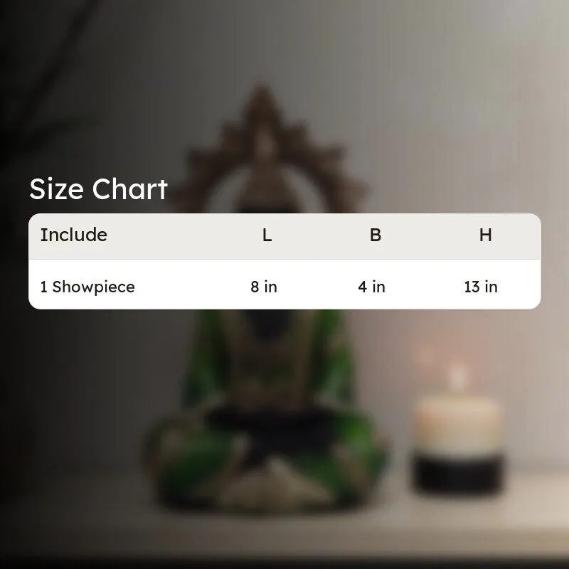Azure Peace Buddha Idol - Green media 6
