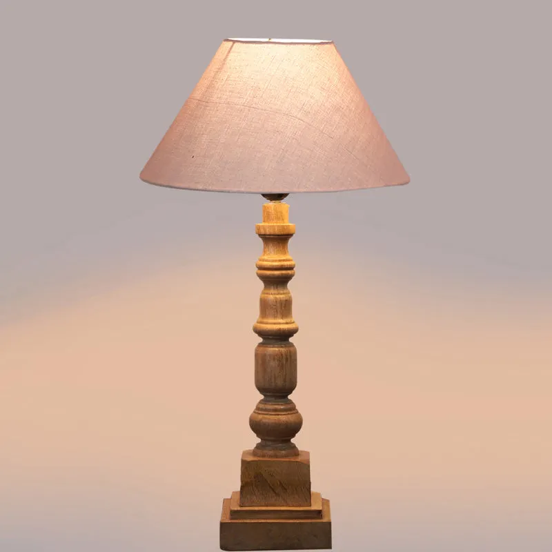 Cotin II Arbor Wooden Table Lamp - Grey,Brown media 4