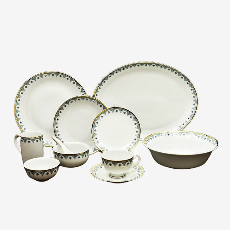Isebella 24k Gold Brushed Porcelain Dinner Set - 33 Piece Set media 11