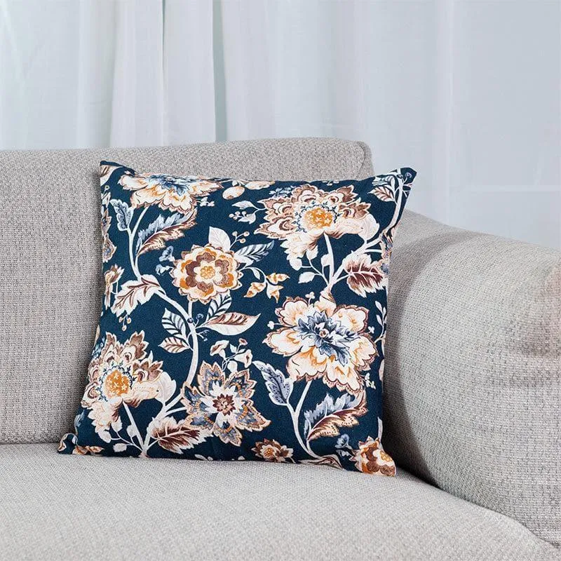 Misty Floral Cotton Cushion Cover media 2