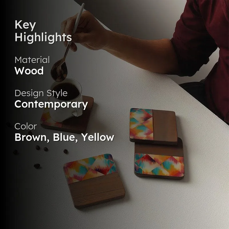 Selira Acacia Wood Coasters - Set Of Four media 2