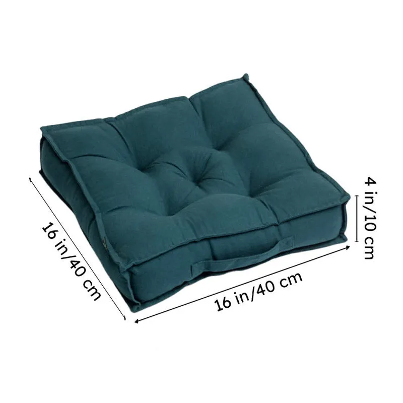 Tara Floor Cushion (Botanical Green) - Set Of Three media 9